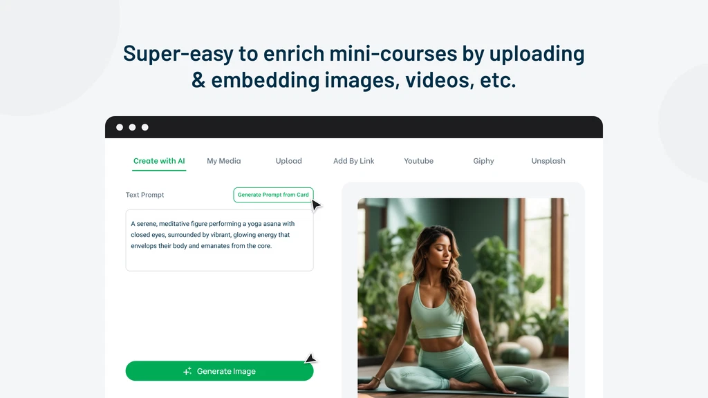 screenshot of Mini Course Generator